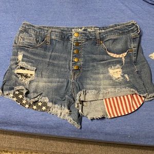 Mossimo Stars & Stripes Jean Shorts